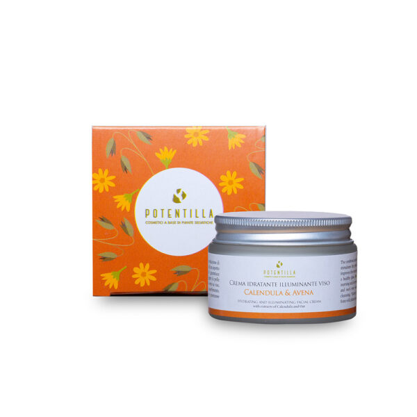 CREMA VISO IDRATANTE ILLUMINANTE CON ESTRATTI DI CALENDULA E AVENA | POTENTILLA
