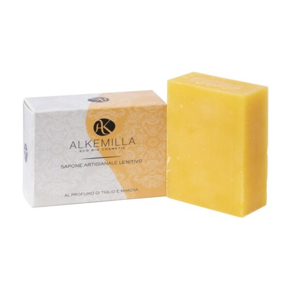 SAPONE LENITIVO AL PROFUMO DI TIGLIO E MIMOSA | ALKEMILLA