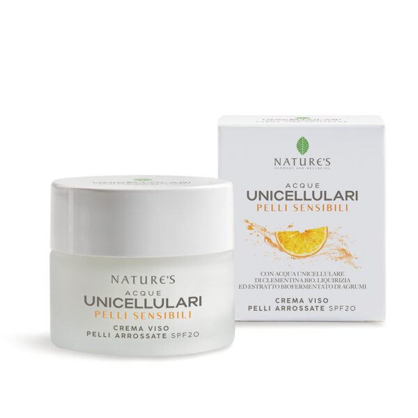 ACQUE UNICELLULARI • CREMA VISO PELLI ARROSSATE SPF20 | NATURE'S