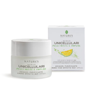 ACQUE UNICELLULARI • AQUAGEL PURIFICANTE EFFETTO MAT SPF 20 | NATURE'S