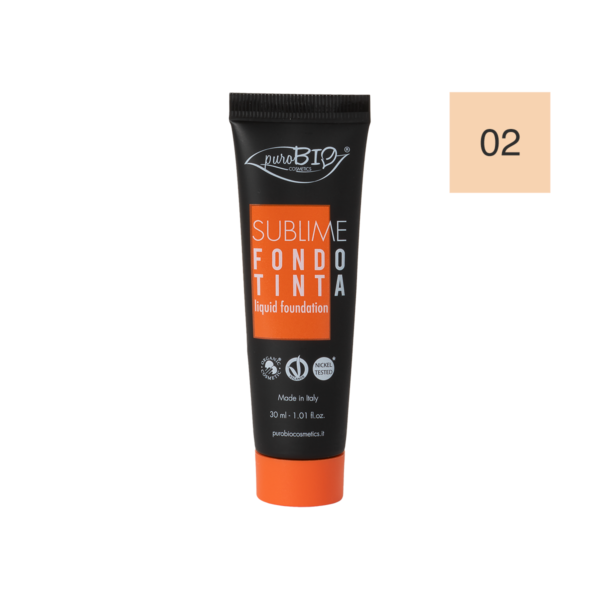SUBLIME FONDOTINTA LIQUID FOUNDATION 02 | PUROBIO COSMETICS