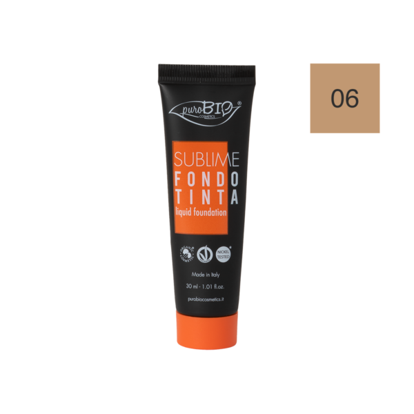 SUBLIME FONDOTINTA LIQUID FOUNDATION 06 | PUROBIO COSMETICS