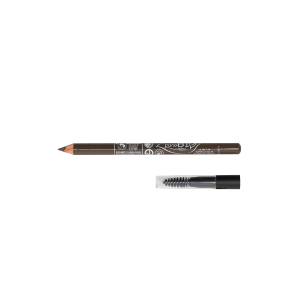 MATITA SOPRACCIGLIARE CON SCOVOLINO 28 TORTORA SCURO | PUROBIO COSMETICS