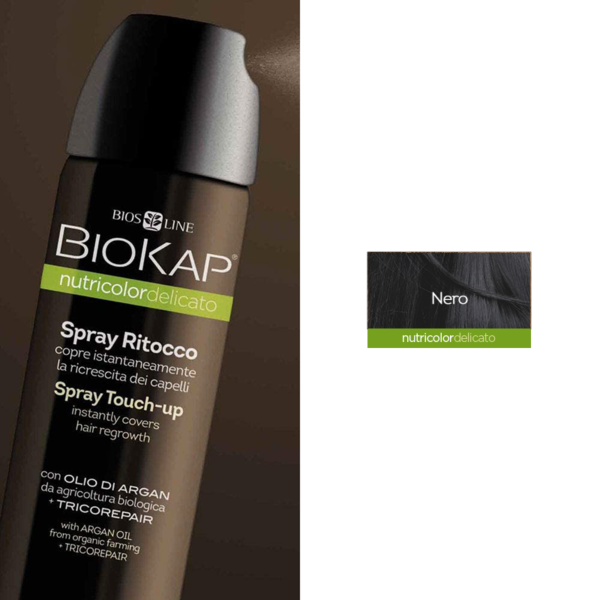 BIOKAP NUTRICOLOR DELICATO SPRAY RITOCCO NERO | BIOS LINE