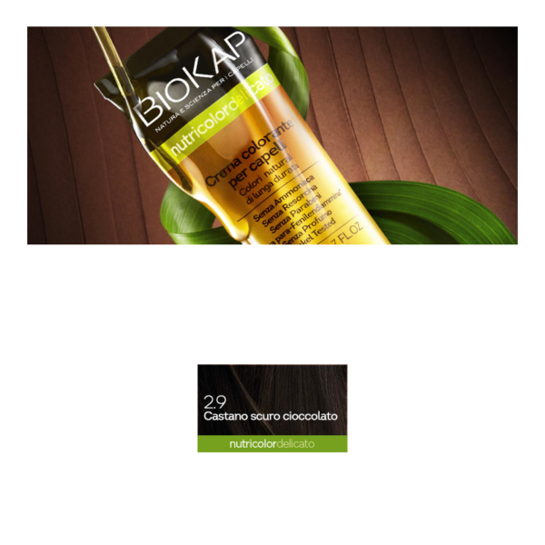 BIOKAP NUTRICOLOR DELICATO TINTA 2.9 CASTANO SCURO CIOCCOLATO | BIOS LINE