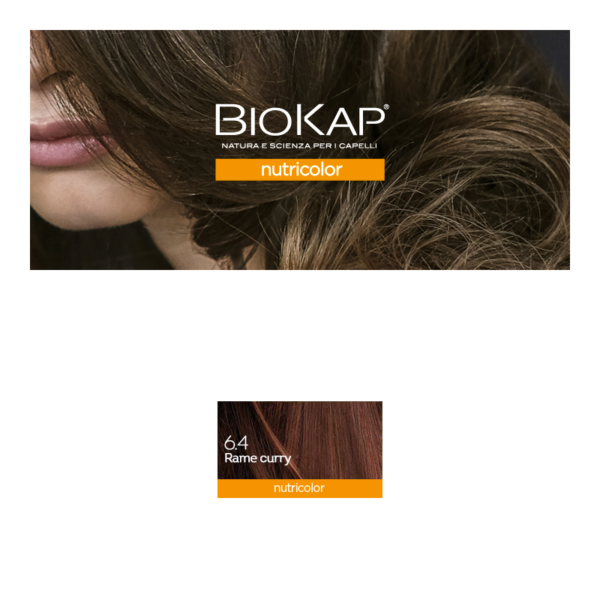 BIOKAP NUTRICOLOR TINTA 6.4 RAME CURRY | BIOS LINE