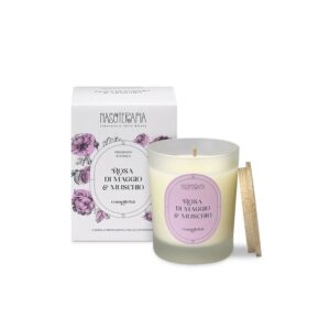 CANDELA PROFUMATA ROSA DI MAGGIO E MUSCHIO | NASOTERAPIA