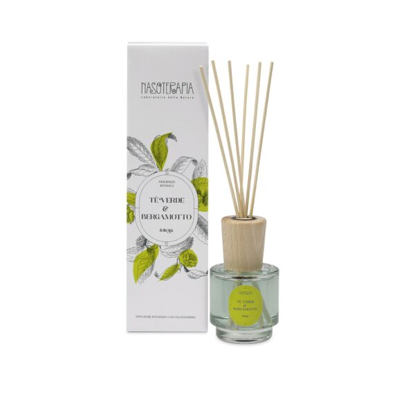 TÈ VERDE E BERGAMOTTO DIFFUSORE CON BASTONCINI 100 ml | NASOTERAPIA