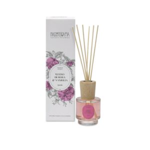DIFFUSORE CON BASTONCINI LEGNO DI ROSA E VANIGLIA 100 ml | NASOTERAPIA