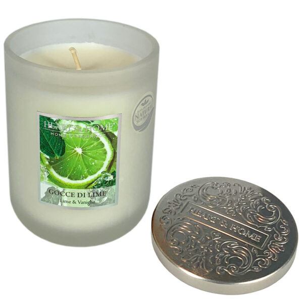 GOCCE DI LIME • CANDELA IN GIARA 115g | HEART & HOME - immagine 2