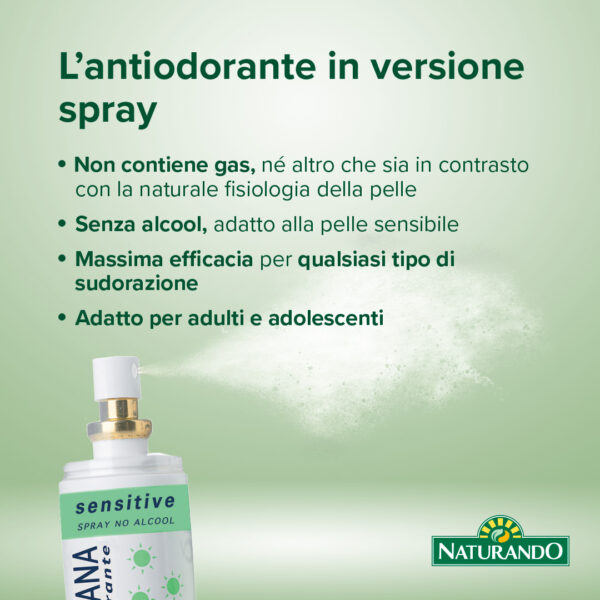 DEODORANTE NATURALE SPRAY QUOTIDIANA ANTIODORANTE SENSITIVE | NATURANDO - immagine 4