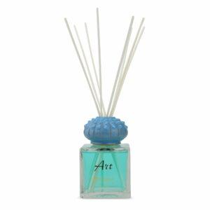 DIFFUSORE IN CERAMICA CON BASTONCINI LINEA ART IL RICCIO CELESTE 100 ml | ERBOLINEA