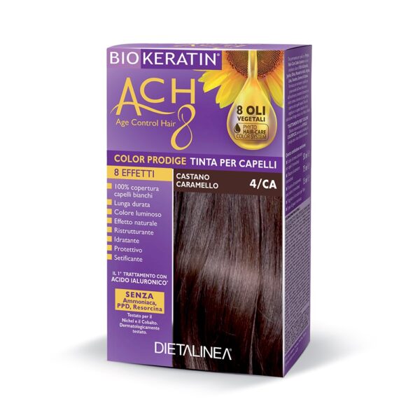 TINTA PER CAPELLI CASTANO CARAMELLO 4/CA | BIOKERATIN ACH8