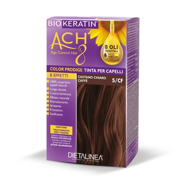 TINTA PER CAPELLI CASTANO CHIARO CAFFÈ 5/CF | BIOKERATIN ACH8