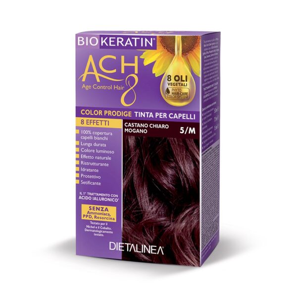 TINTA PER CAPELLI CASTANO CHIARO MOGANO 5/M | BIOKERATIN ACH8