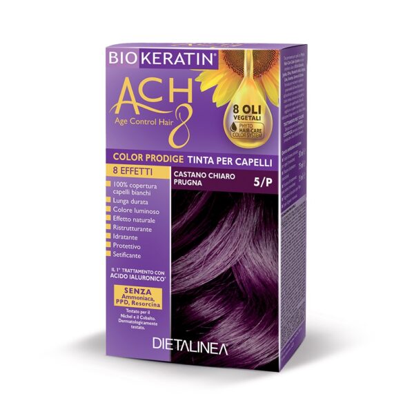 TINTA PER CAPELLI CASTANO CHIARO PRUGNA 5/P | BIOKERATIN ACH8