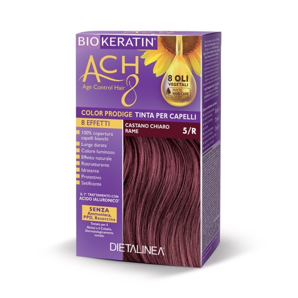 TINTA PER CAPELLI CASTANO CHIARO RAME 5/R | BIOKERATIN ACH8