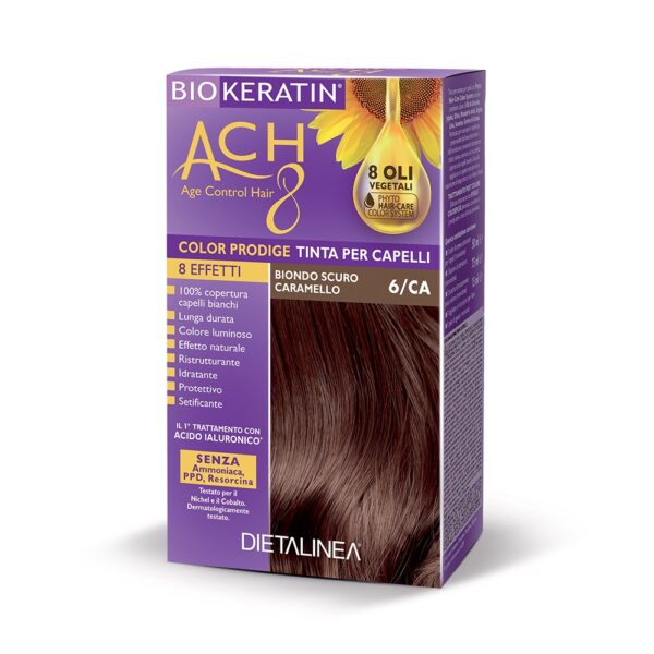 TINTA PER CAPELLI BIONDO SCURO CARAMELLO 6/CA | BIOKERATIN ACH8