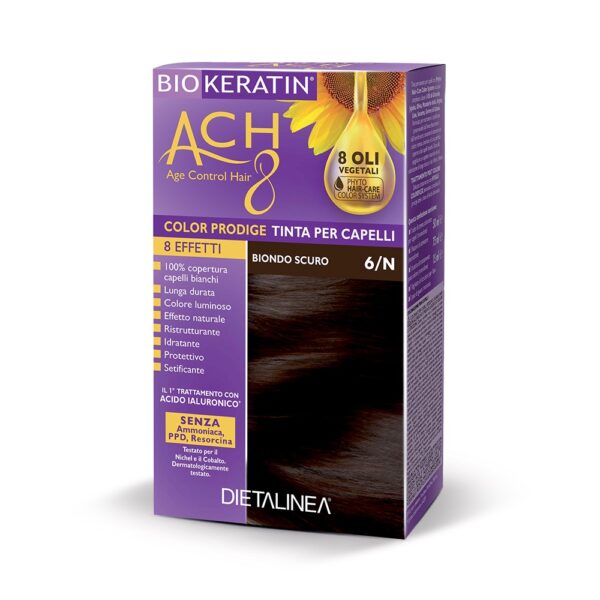 TINTA PER CAPELLI BIONDO SCURO 6/N | BIOKERATIN ACH8