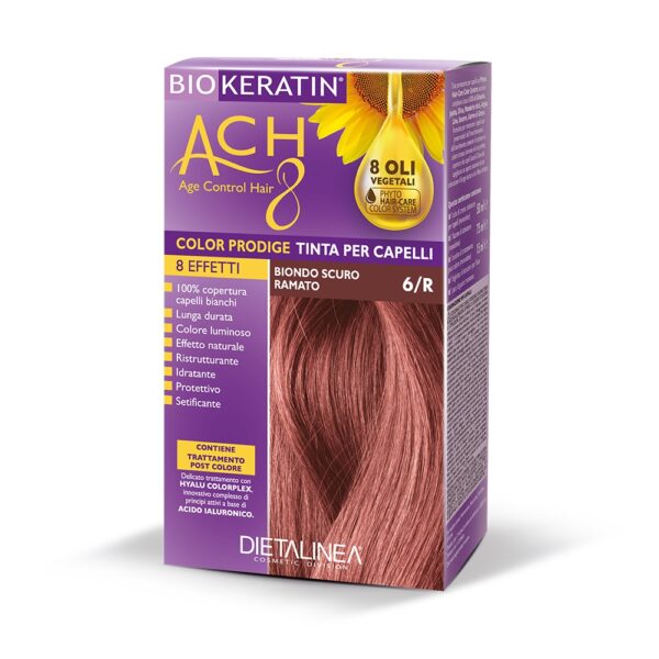 TINTA PER CAPELLI BIONDO SCURO RAMATO 6/R | BIOKERATIN ACH8