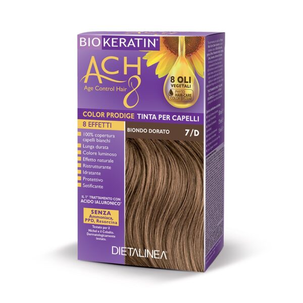 TINTA PER CAPELLI BIONDO DORATO 7/D | BIOKERATIN ACH8