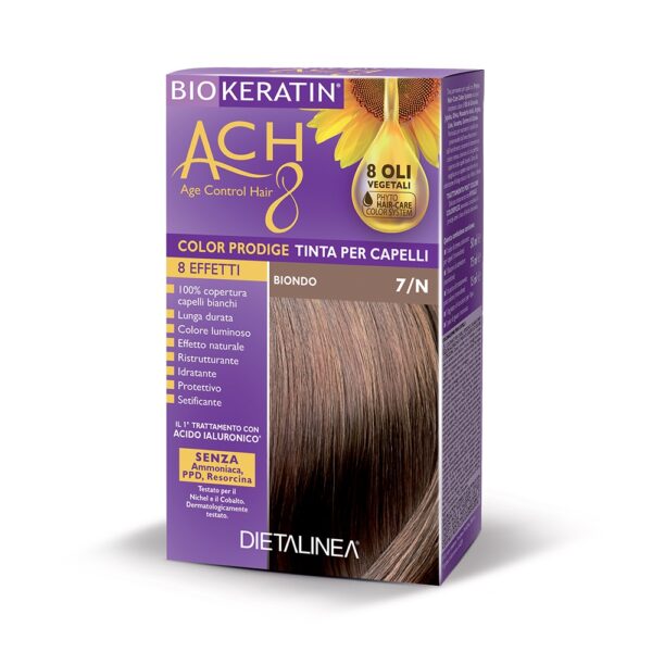TINTA PER CAPELLI BIONDO 7/N | BIOKERATIN ACH8