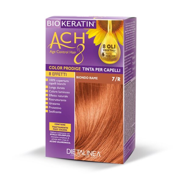 TINTA PER CAPELLI BIONDO RAME 7/R | BIOKERATIN ACH8