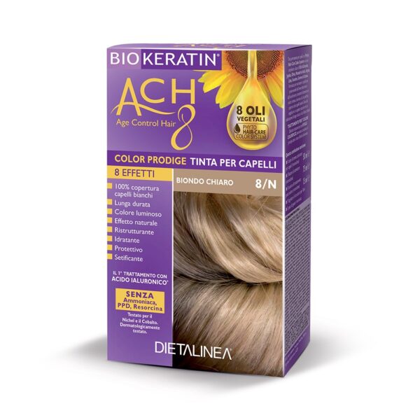 TINTA PER CAPELLI BIONDO CHIARO 8/N | BIOKERATIN ACH8