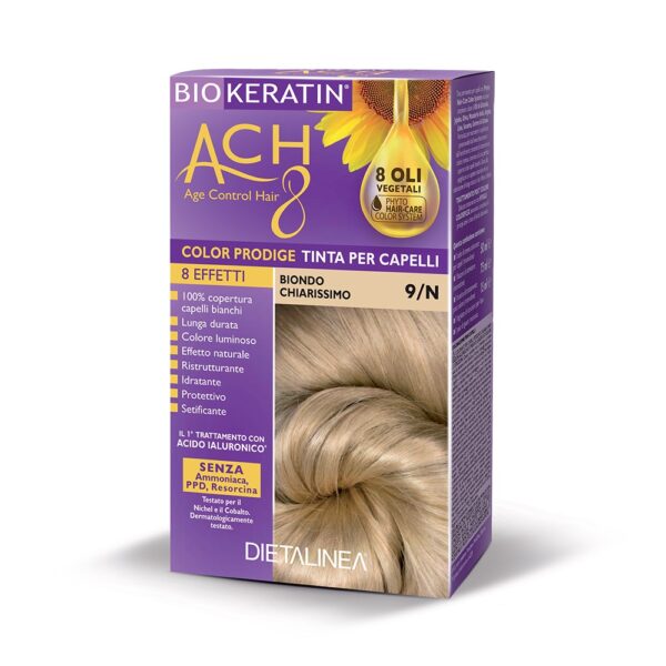 TINTA PER CAPELLI BIONDO CHIARISSIMO 9/N | BIOKERATIN ACH8