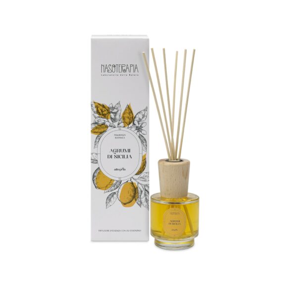 DIFFUSORE CON BASTONCINI AGRUMI DI SICILIA 100 ml | NASOTERAPIA