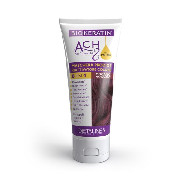 MASCHERA CAPELLI RIATTIVATORE COLORE MOGANO | BIOKERATIN ACH8 - immagine 2