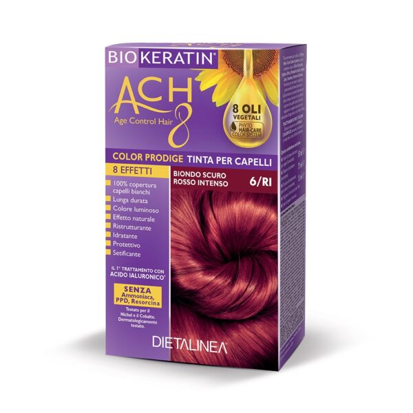 TINTA PER CAPELLI BIONDO SCURO ROSSO INTENSO 6/RI | BIOKERATIN ACH8