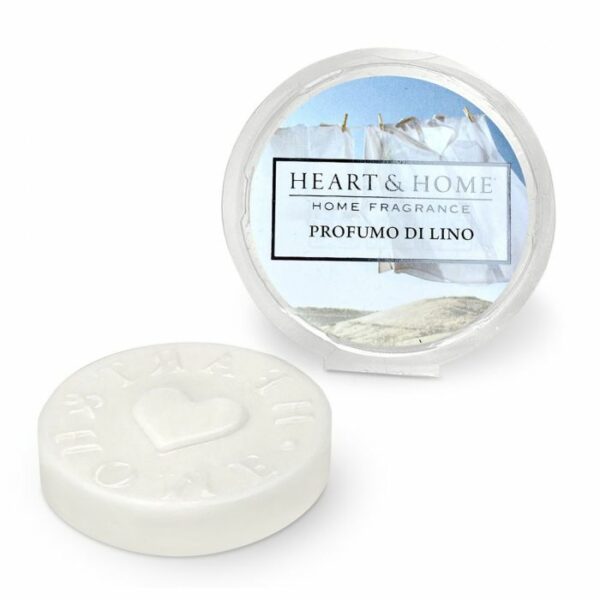 PROFUMO DI LINO • CIALDA IN CERA DI SOIA 26g | HEART & HOME - immagine 2