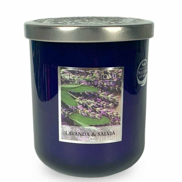 LAVANDA E SALVIA • CANDELA IN GIARA 340g | HEART & HOME