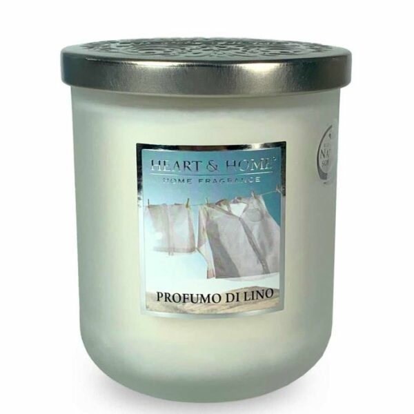 PROFUMO DI LINO • CANDELA IN GIARA 340g | HEART & HOME