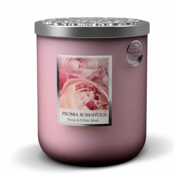 PEONIA ROMANTICA • CANDELA IN GIARA 340g | HEART & HOME