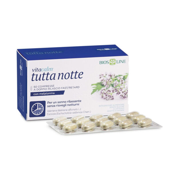 VITACALM • TUTTA NOTTE CON MELATONINA  FORMATO CONVENIENZA | BIOS LINE