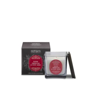 ACCORDI DI FONDO • LEGNI ORIENTALI E PEPE NERO / CANDELA 200 g | NASOTERAPIA