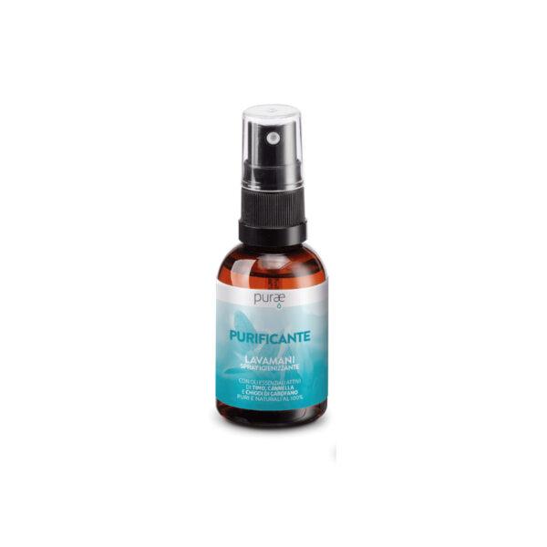 PURIFICANTE • LAVAMANI SPRAY IGIENIZZANTE TIMO, CANNELLA E CHIODI DI GAROFANO | PURAE
