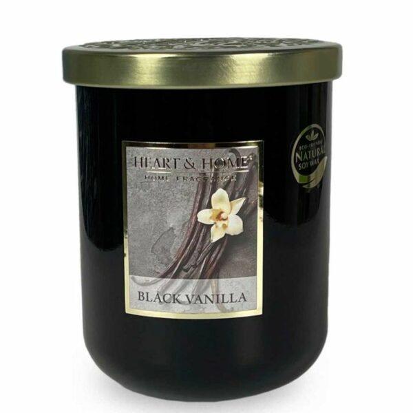 BLACK VANILLA CANDELA IN GIARA 340g | HEART & HOME