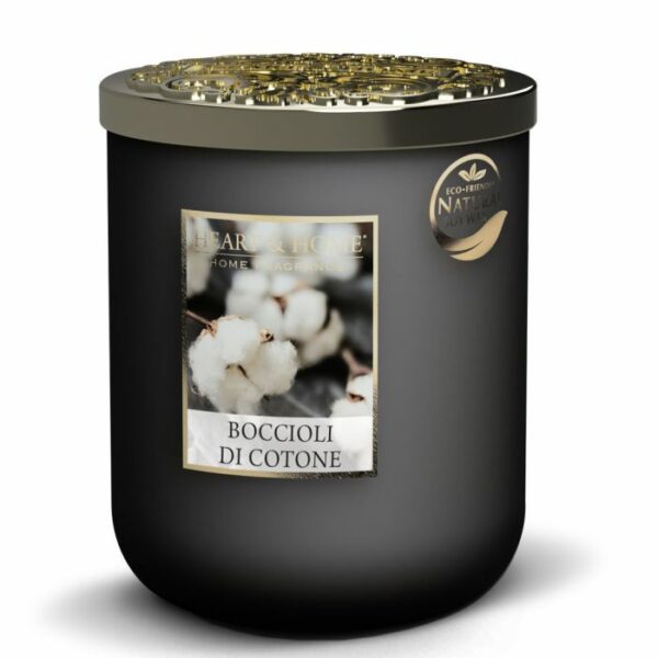 BOCCIOLI DI COTONE • CANDELA IN GIARA 110g | HEART & HOME