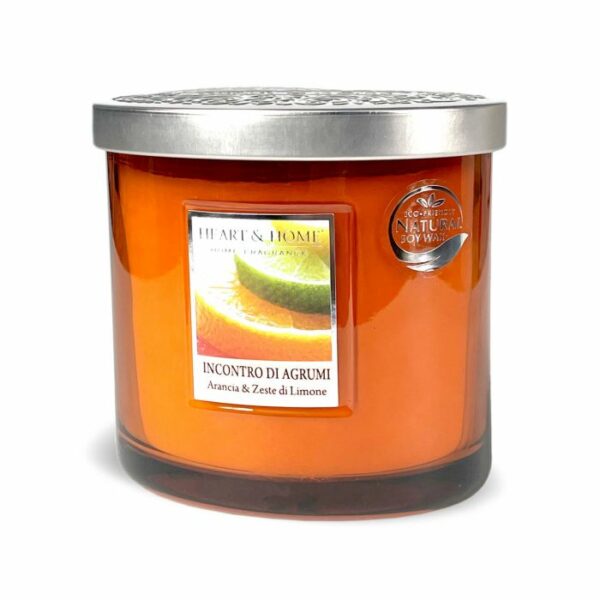INCONTRO DI AGRUMI • CANDELA TWIN ELLIPSE 230g | HEART & HOME