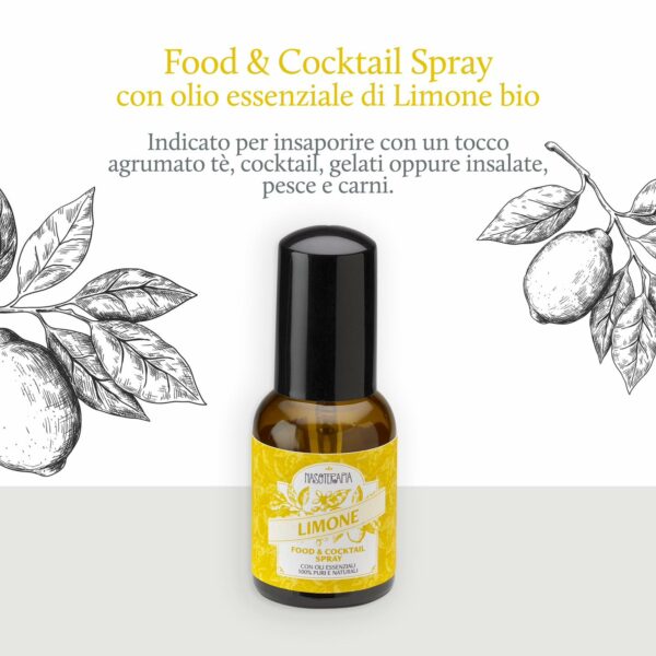 FOOD & COCKTAIL SPRAY CON OLIO ESSENZIALE DI LIMONE BIO | NASOTERAPIA - immagine 3