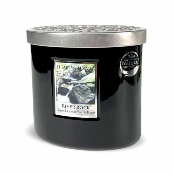 RIVER ROCK • CANDELA TWIN ELLIPSE 230g | HEART & HOME