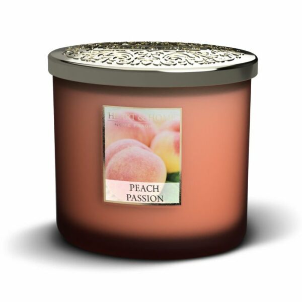 PEACH PASSION • CANDELA TWIN ELLIPSE 220g | HEART & HOME