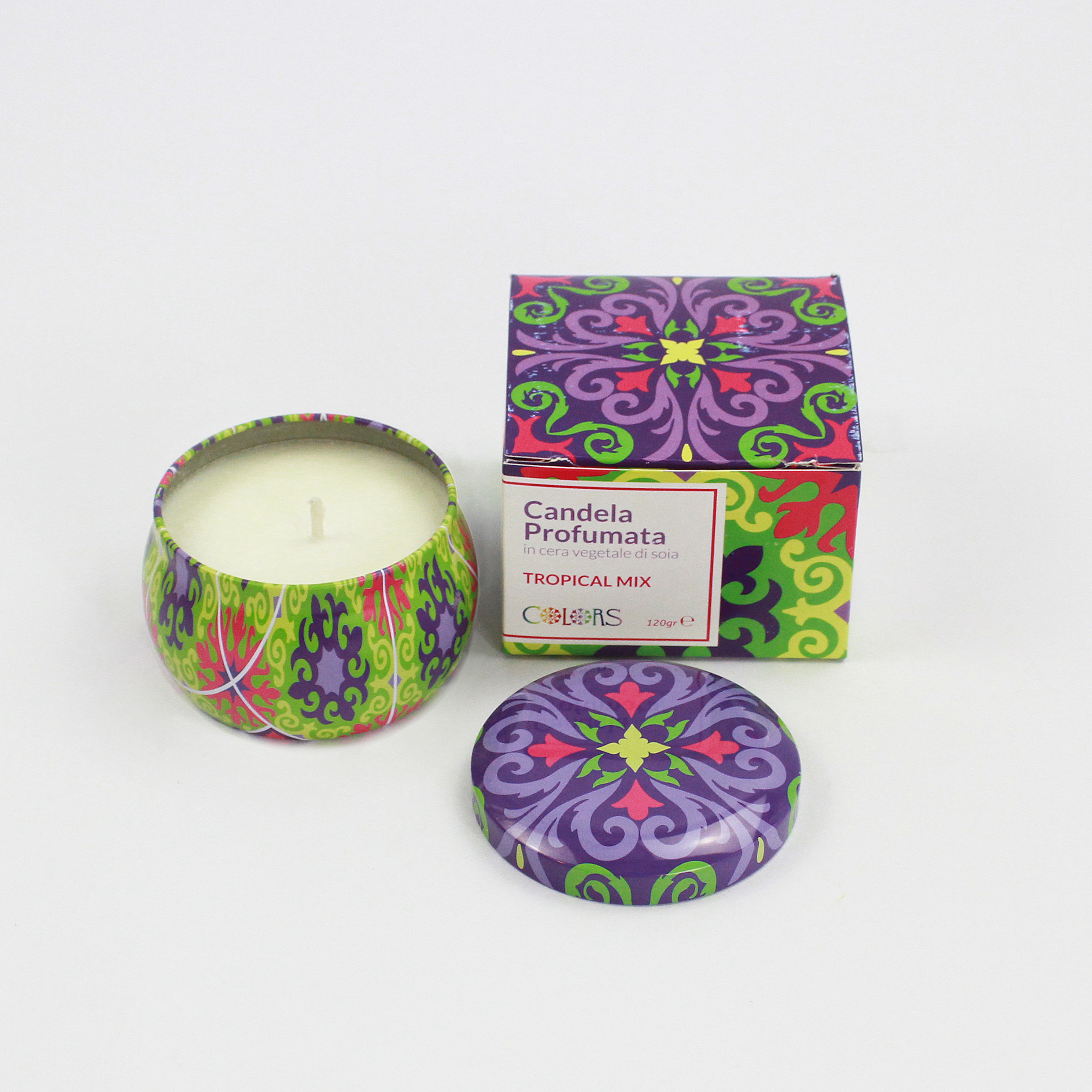 COLORS • CANDELA PROFUMATA 120 gr TROPICAL MIX | EFAS