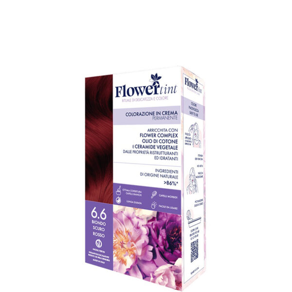 TINTA PER CAPELLI 6.6 BIONDO SCURO ROSSO | FLOWERTINT
