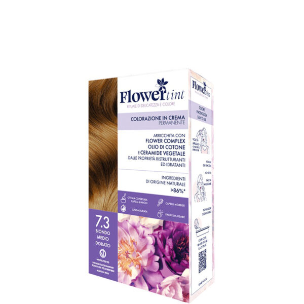 TINTA PER CAPELLI 7.3 BIONDO MEDIO DORATO | FLOWERTINT
