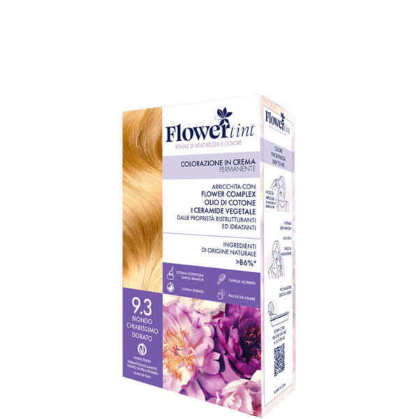 TINTA PER CAPELLI 9.3 BIONDO CHIARISSIMO DORATO | FLOWERTINT