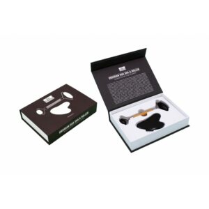 Linea Bio Essenze • GUA SHA E ROLLER IN OSSIDIANA NATURALE E LEGNO DI BAMBOO | HIMALAYA